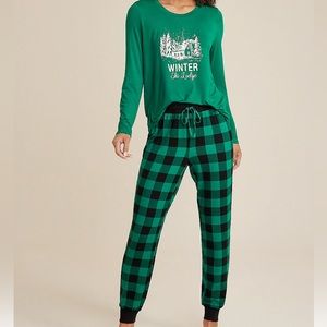 Holiday Ski Lodge Family Pajamas